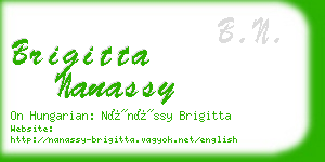 brigitta nanassy business card